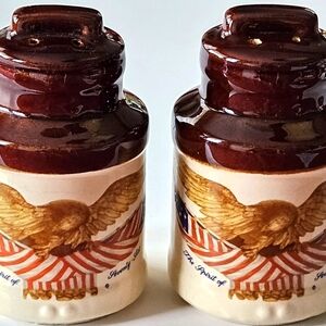Vintage Patriotic Spirit of Seventy-Six Salt and Pepper Shakers